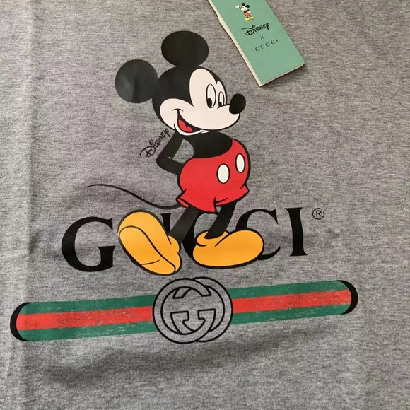 Gucci x Disney Oversized Logo-Print T-shirt Grey - Picture 4 of 12